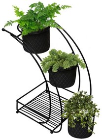 Portafiori 37x19 cm nero/metallo