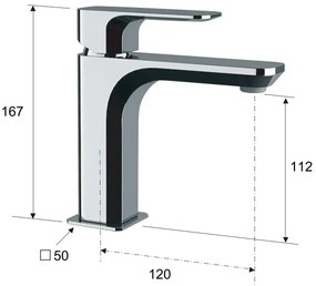 Sapho - Miscelatore per lavabo SPY 16,7 cm, cromo lucido