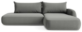 Divano angolare grigio allungabile (con penisola a destra/con chaise lounge) Hale – Makamii