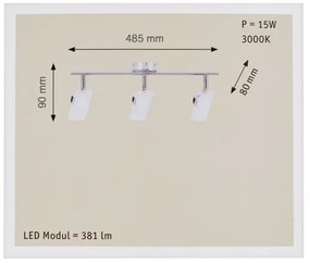 Paulmann 66668 - 3xLED/5W Luce Spot WINDOW 230V