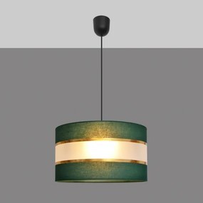 Lampadario a sospensione con filo HELEN 1xE27/15W/230V diametro 35 cm verde/oro