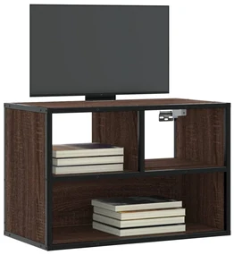 Mobile Tv Rovere Marrone 60x31x39,5cm İn Truciolato E Metallo /