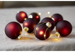Decorazione luminosa bordeaux con motivo natalizio ø 6 cm Bliss - Star Trading