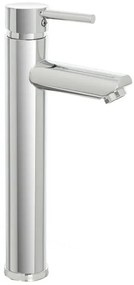 Miscelatore lavabo alto inox cromo lucido con piletta click-clack York