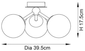 Endon 93489 - Plafoniera da bagno a montaggio superficiale FRIO 3xG9/3W/230V IP44 nera