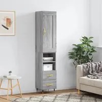 Credenza Grigio Sonoma 34,5x34x180 cm in Legno Multistrato 3200247