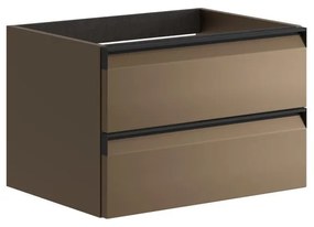 Mobile da bagno sotto lavabo Fusion giallo opaco L 59.5 x H 40 x P 45.5 cm 2 cassetti, lavabo non incluso