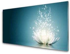 Quadro in vetro acrilico Pianta di fiori di loto 100x50 cm