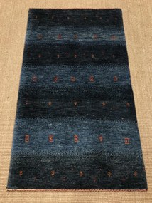 Loribaft Tappeto 70x120 Blu (Iran) Annodato A Mano