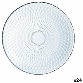 Piatto Piano Luminarc Pampille Trasparente Vetro (25 cm) (24 Unità)