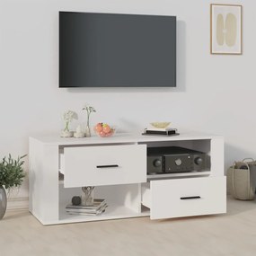 Mobile porta tv bianco 100x35x40 cm in legno multistrato