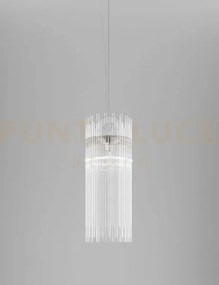 Diadema sospensione cg cristallo bronzo satinato 1 luce attacco e27