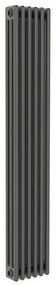 Radiatore acqua calda Comby in acciaio 3 colonne, 6 elementi, interasse 1735 mm, grigio