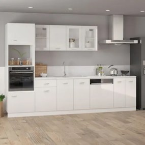 Armadio con Cassetto Bianco Lucido 50x46x81,5 cm in Truciolato