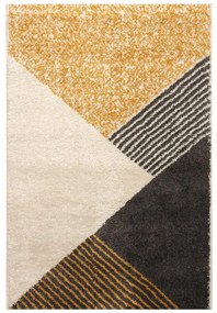 Tappeto Kotor geometrico beige, giallo e marrone, L 150 x L 100 cm