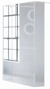 Box doccia walk-in Wens, vetro 6 mm, H 200 cm, profilo bianco