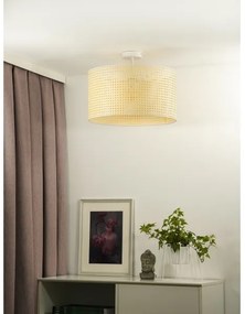 Duolla - Lampadario a plafone ROLLER RATTAN 1xE27/15W/230V diametro 45 cm beige