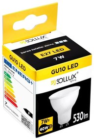 Lampadina LED con luce neutra con presa GU10, 7 W – Sollux