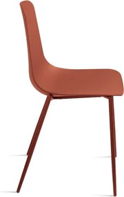 Sedia in polipropilene Ruggine con gambe in metallo LUANA 2 sedie