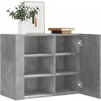 Armadietto a Muro Grigio Cemento 75x35x60 cm in Truciolato 848426