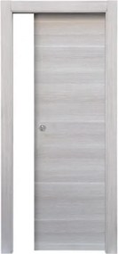 Porta scorrevole con telaio colore rovere grigio 60x210 cm