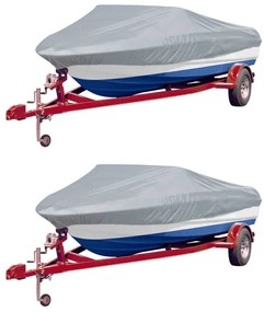Telo Per Barca 2 Pz Grigio Lunghezza 488-564 Cm Larghezza 239cm /