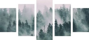 Quadri 5 pezzi – Montagne nella nebbia
