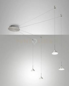 Isabella sospensione 4 luci alluminio spostabile a led 3000k - 32w ...