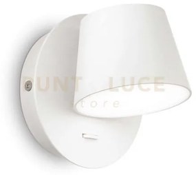 Gim applique led 3000 k 6,5w / 480 lm bianco orientabile con interr...