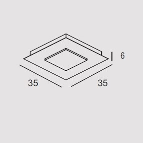 Plafoniera Contemporanea Pixel Metallo Ruggine Led 30W