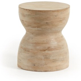 Kave Home - Tavolino Mazy in legno massello di mango Ã˜ 40 cm