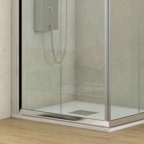 Box doccia ad angolo 70x70 altezza 170 cristallo trasparente K410 - KAMALU