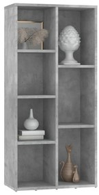 Libreria grigio cemento 50x25x106 cm in truciolato