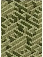 Josephine Munsey Carta da parati Labyrinth - Olive