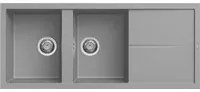 Lavello Elleci Incasso 2 vasche 116x50 Unico 500 Granitek Grigio Cemento LGU50048