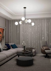 Lampadario a sospensione OGNIS 6 BLACK