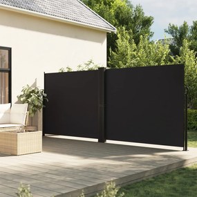 Tenda Da Sole Laterale Retrattile Nera 160x600 Cm /