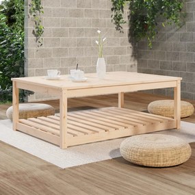 Tavolo da giardino 121x82,5x45 cm in legno massello di pino