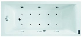 Vasca idromassaggio rettangolare Galaxy confort,bianco ,180, 180 cm, 16 bocchette, SANYCCES
