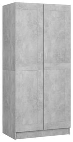 Armadio grigio calcestruzzo 82,5x51,5x180 cm in truciolato