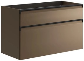 Mobile da bagno sotto lavabo Fusion giallo L 99.5 x H 60 x P 45.5 cm 2 cassetti, lavabo non incluso