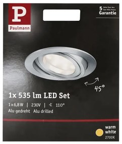 Paulmann 93983 - LED/6,8W IP23 Lampada da incasso per bagno COIN 230V