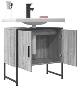 Mobile lavabo bagno grigio sonoma 60x33x60 cm legno multistrato