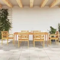 Set da Pranzo da Giardino 7 pz in Legno Massello di Teak 3155982