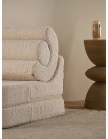 Poltrona per bambini color crema con rivestimento in bouclé Flipster – Wigiwama