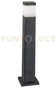 Paletto gu10 policarbonato squadrato nero 100x100xh77,2 base 175x17...