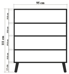 Mobiletto bianco 95x111 cm Multilux - Kalune Design