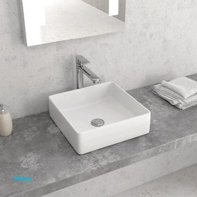 Lavabo D'Appoggio Da 36x36 Cm Bianco Lucido