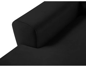 Divano angolare nero allungabile e con contenitore (con penisola a sinistra/con chaise lounge) con rivestimento in velluto Kyoto – Cosmopolitan Design