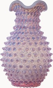 Vaso in vetro soffiato Hobnail, alt. 21 cm
